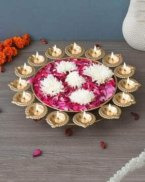 ecraftindia Gold-Plated Metal Handcrafted Urli-picture-24
