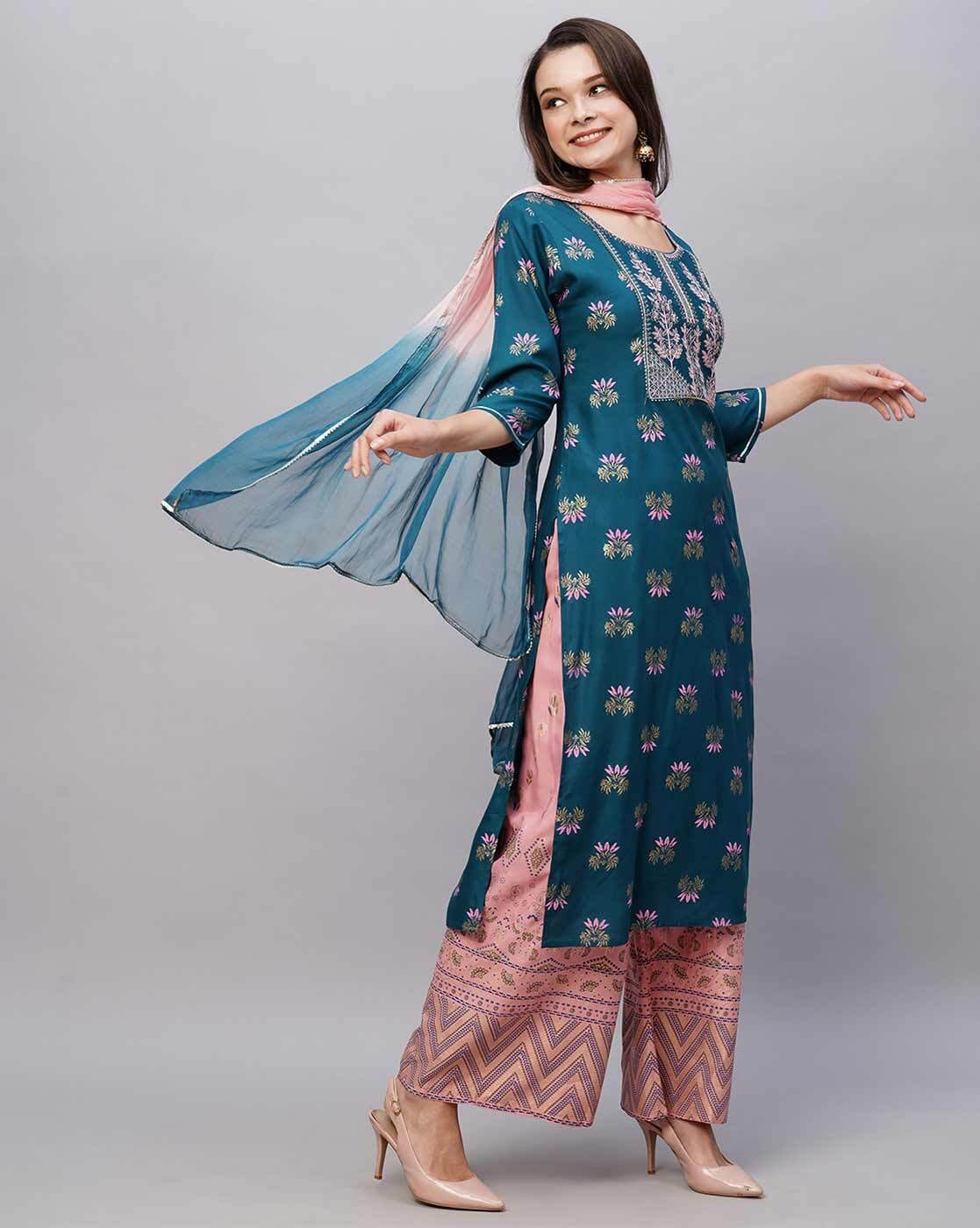 Girls Festive Wear Kurti and Palazzo | Diwali New Collections 2023 | The  Nesavu – The Nesavu