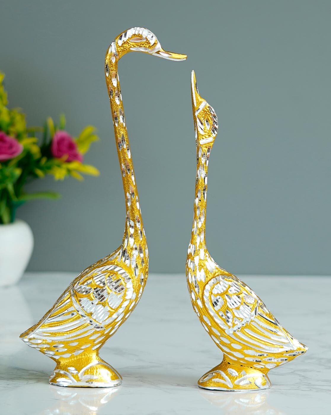 Buy Gold Showpieces & Figurines for Home & Kitchen by Ecraftindia