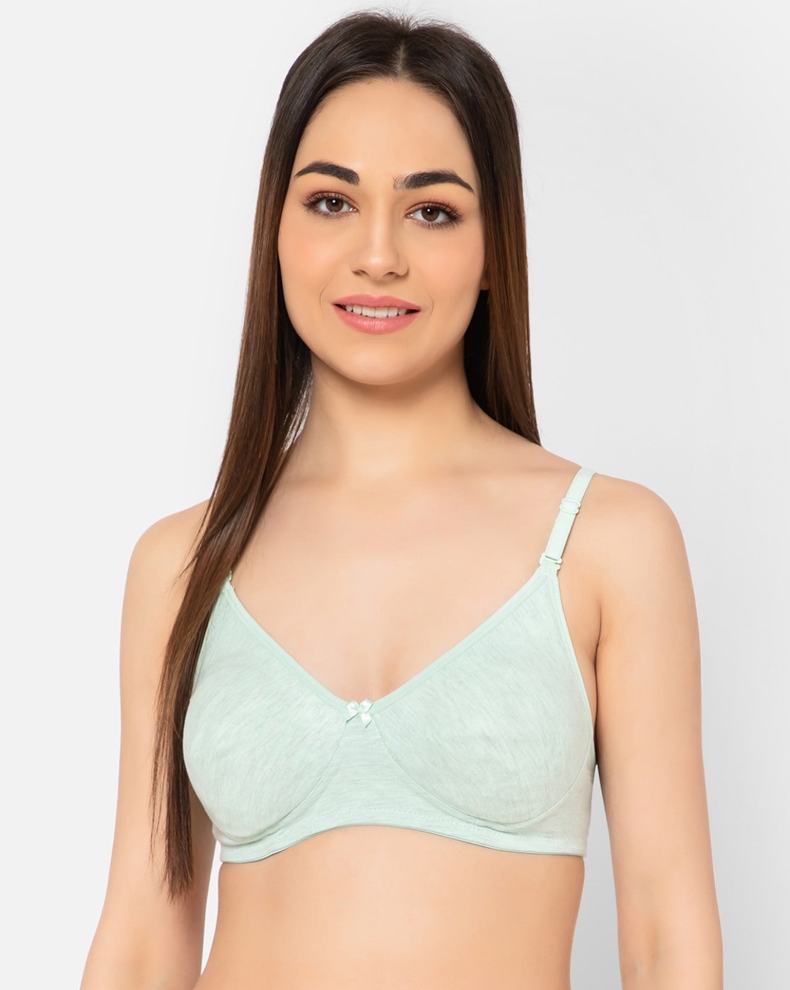 Buy Clovia Padded Non-Wired Full Coverage T-Shirt Bra - White at Rs.588  online