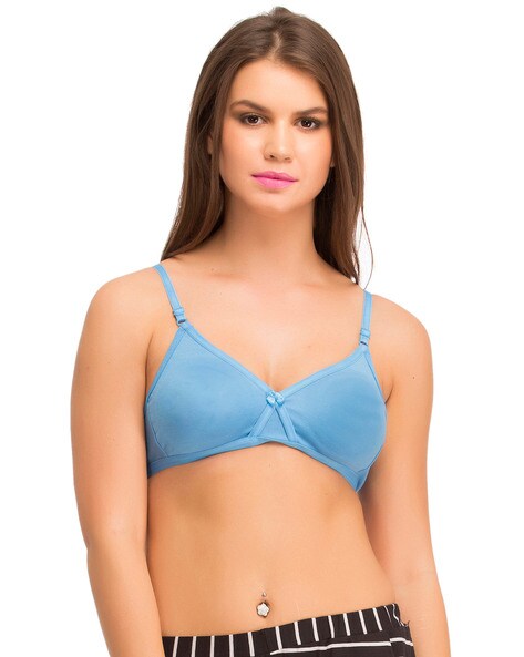 Buy Clovia Non-Padded Non-Wired Full Figure Bra in Cream Colour - Cotton  Online