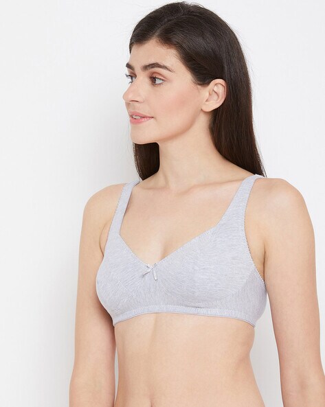 Buy Clovia Low Impact Cotton Non-Padded Non-Wired Sports Bra In Grey Online  In India At Discounted Prices
