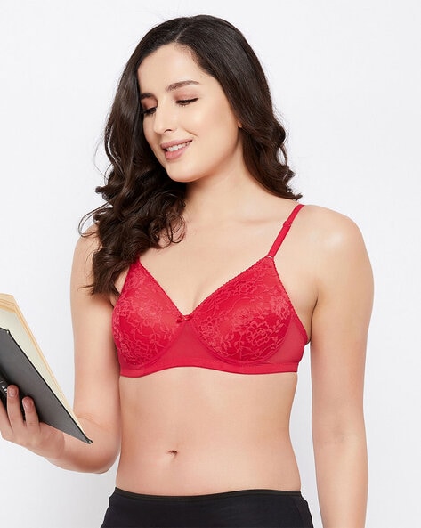 Padded Lace Full-Coverage Non-Wired T-Shirt Bra