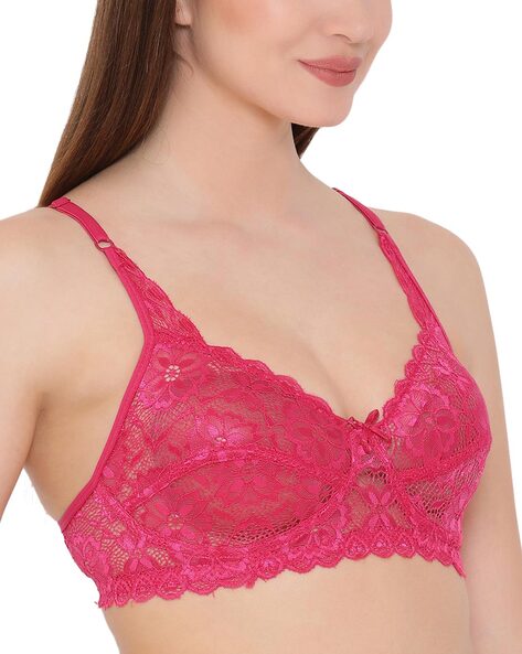 Buy Clovia Pink Colorblock Cotton Full Coverage Bra Online at Best Prices  in India - JioMart.