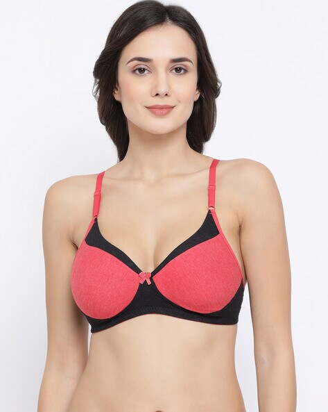 Zivame Beautiful Basics Double Layered Non Wired Full Coverage Backless Bra  - Beet Red
