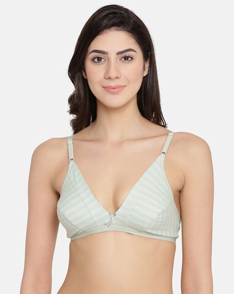 Buy CLOVIA Womens Printed Non Padded Non Wired Plunge Bra