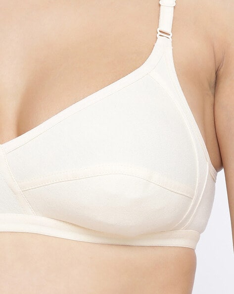 Buy Non-Padded Non-Wired Full Cup Bra in Beige - Cotton & Lace Online  India, Best Prices, COD - Clovia - BR2134P24