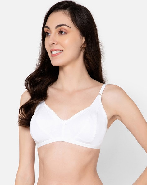 Buy Clovia Non-Padded Non-Wired Full Cup Bridal Bra in White