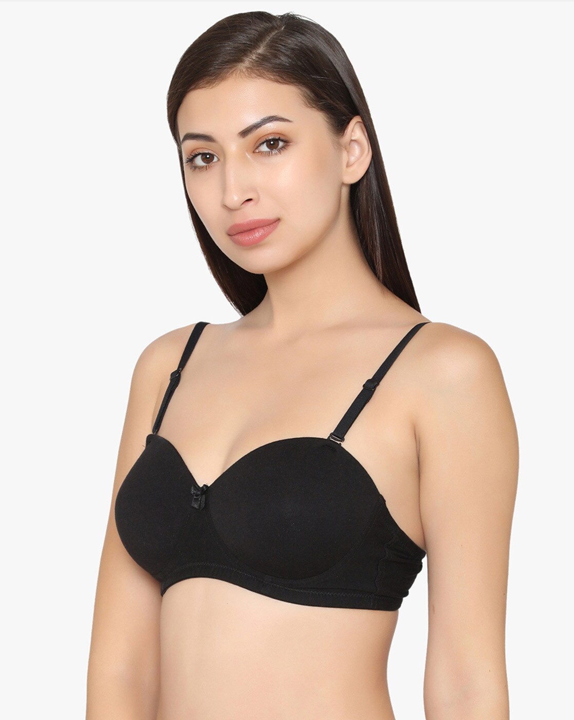 Lace Padded Full Cup Non-Wired Bralette Bra