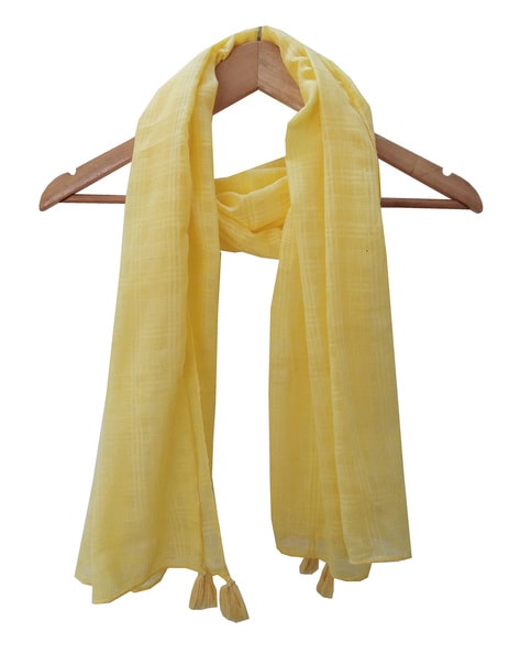Women Checked Stole with Tassels Price in India