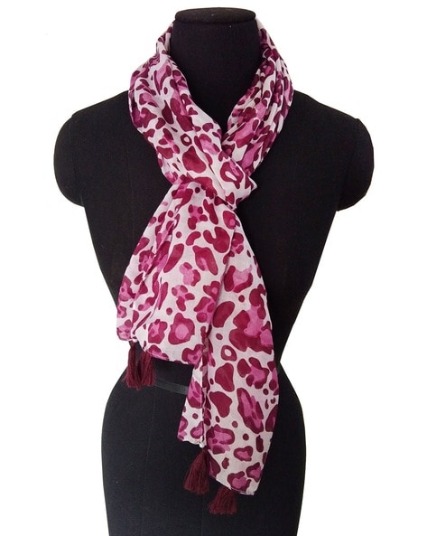 Women Printed Stole with Tassels Price in India