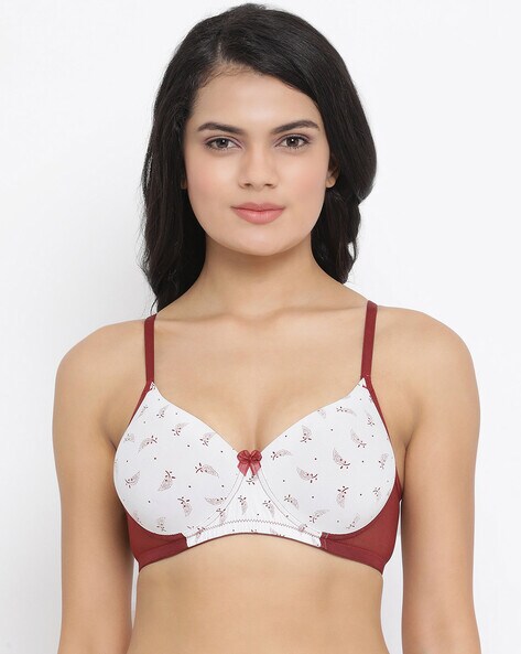 Buy Lovable Women's Cotton Non Padded Non-Wired Bra (8903140567568_Black  Pink & Red_32) at