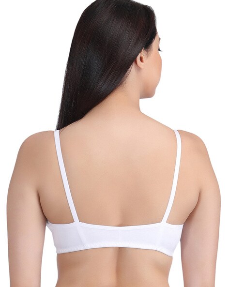 Buy College Girl Non Padded Cotton T Shirt Bra - White Online at