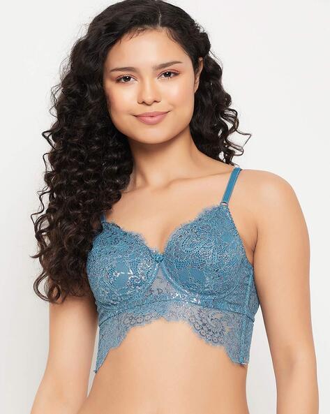 Printed Non-Padded Full-Coverage Under-Wired Bralette Bra