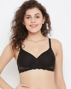 clovia Padded Lace Full-Coverage Non-Wired T-Shirt Bra-picture-20