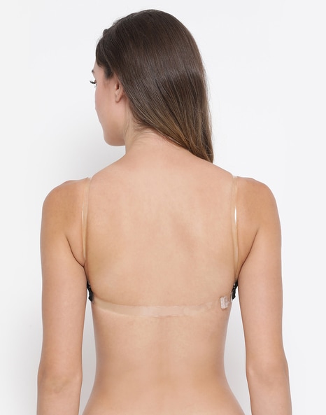 Buy Clovia Cotton Bra With Transparent Straps & Back Nude - Bra for Women  1698035