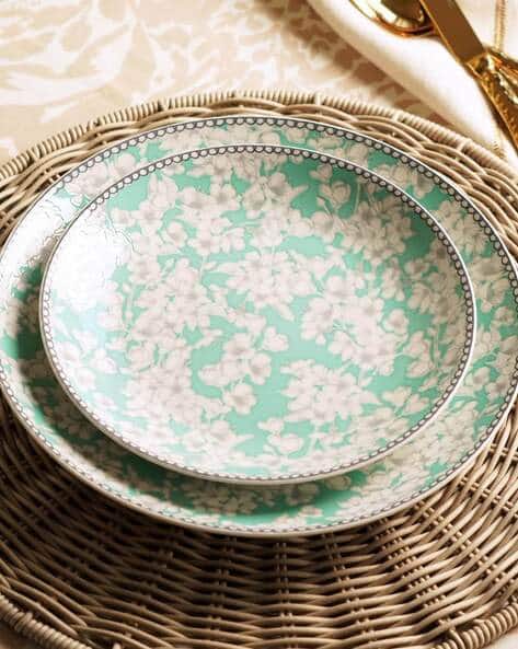 Pure Home And Living Floral Print Ceramic Dessert Plate
