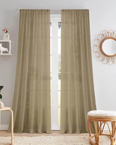 Cortina Eyelet Curtain Set of 2 Striped Eyelets Long Door Curtains