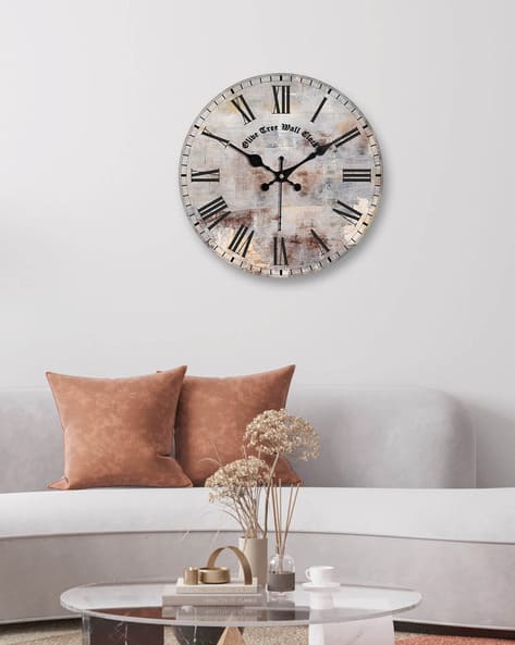 Olive Tree Wooden Silent Movement Wall Clock for Home