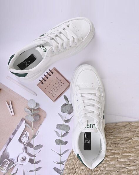 Jove Women Round-Toe Lace-Up Sneakers