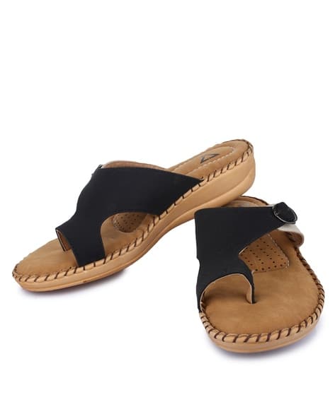Buy Black Flat Sandals for Women by TRASE Online
