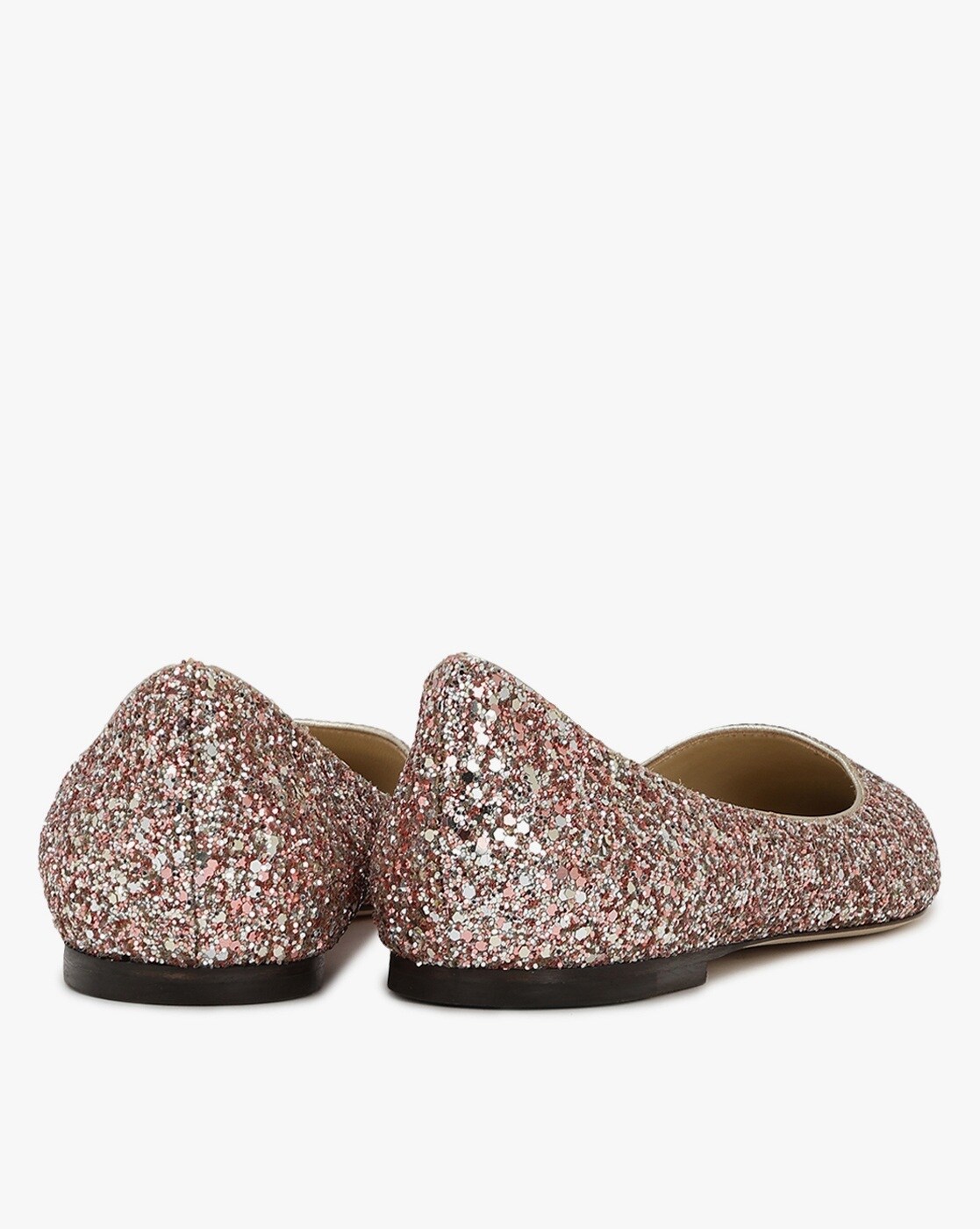 Jimmy Choo Black Multicolor Sequined Round Flats ballet flat shoes sparkle 38 online 8