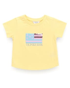 u.s. polo assn. Girls Embellished Regular Fit Round-Neck T-Shirt-picture-41
