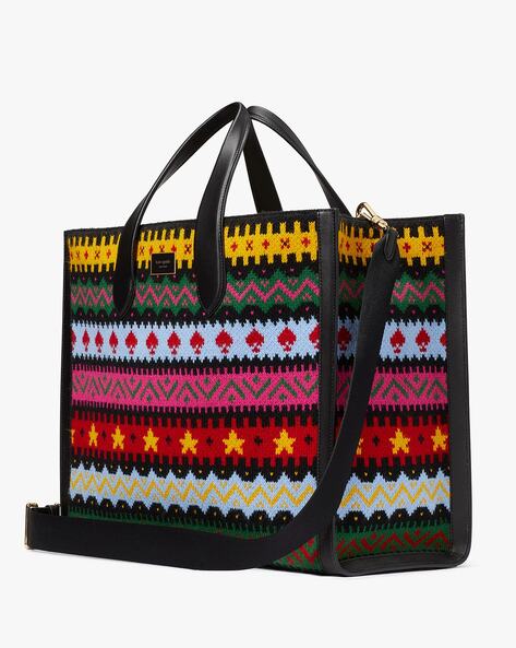 Buy KATE SPADE Manhattan Carnival Fair Isle Large Tote Bag Multicoloured Color Women AJIO LUXE