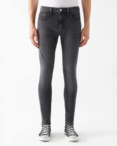 Men Mid-Wash Skinny Fit Jeans
