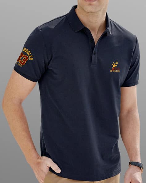 EYEBOGLER Embroidery Regular Fit T-shirt