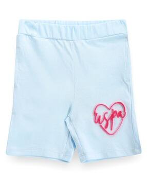 u.s. polo assn. Girls Logo Embossed Regular Fit Shorts-picture-14