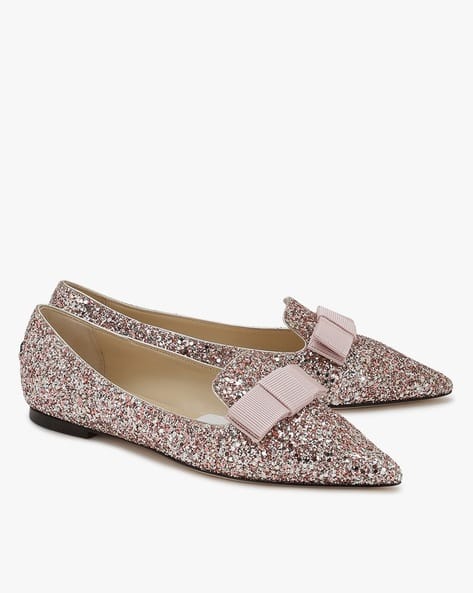 JIMMY CHOO 関税込み Gala bow-embellished ballet flats Luxury shoes for women - GALA Jimmy Choo embroidered sequins