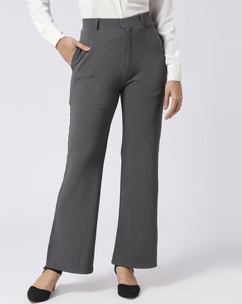 Women Flared Pants with Insert Pockets