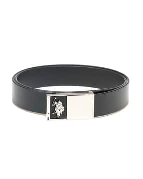 Men Parma Belt with Logo Buckle Closure