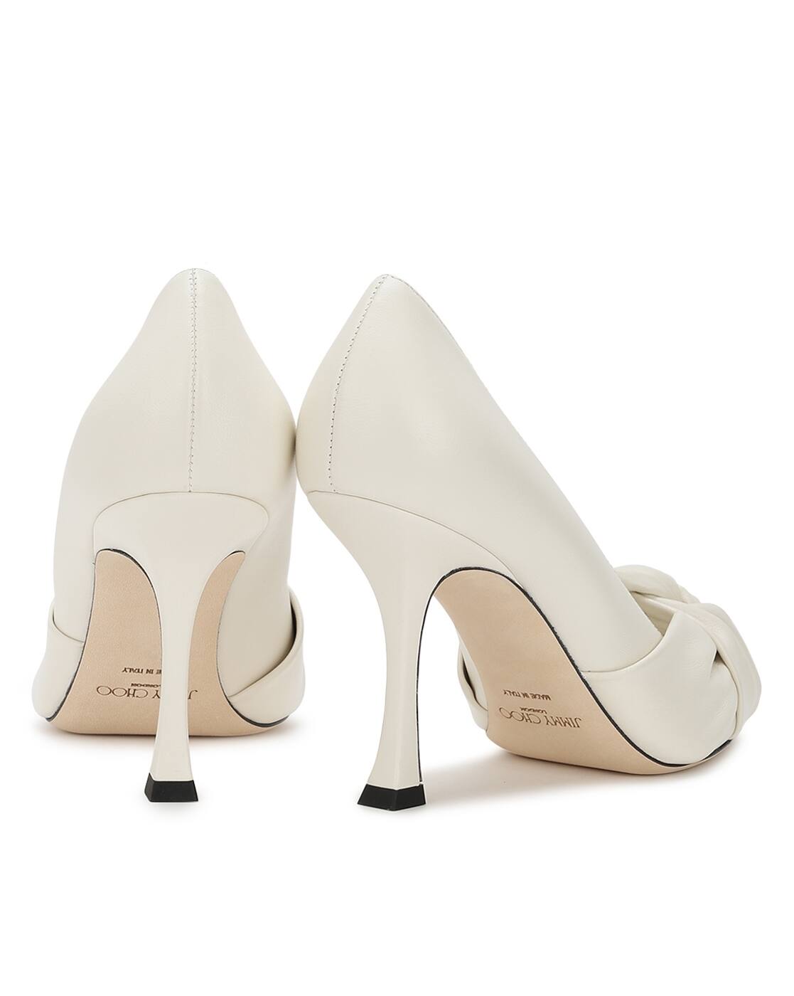 Buy Jimmy Choo Hedera 90 Leather Pumps | Latte Color Women | AJIO LUXE