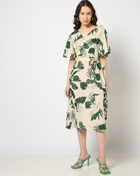 Leaf print dress hotsell