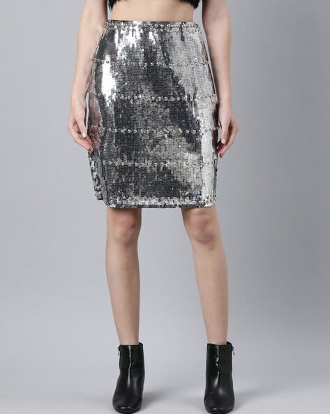 Women Embellished Pencil Skirt