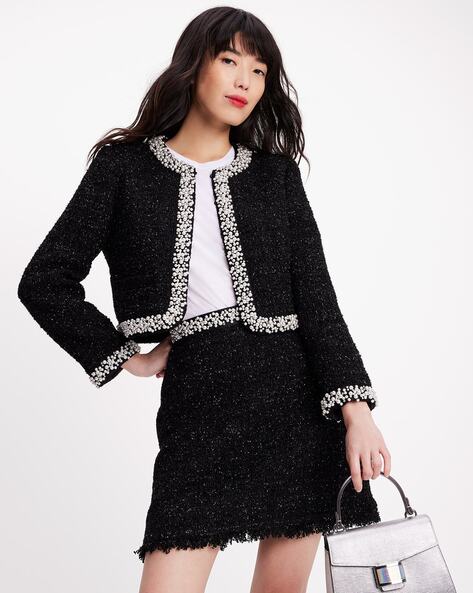 Kate spade tweed blazer best sale