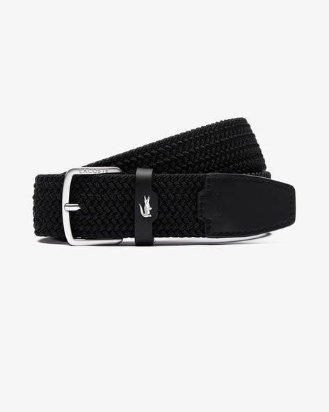 Men Braided Belt with Tang-Buckle Closure