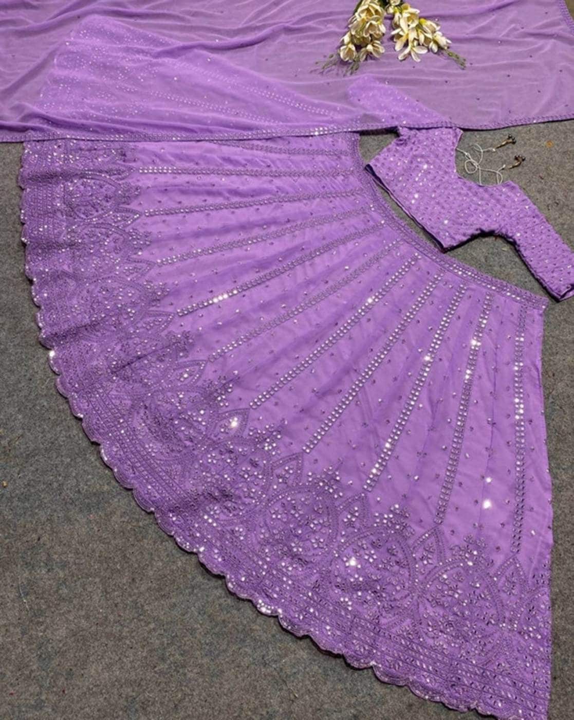 Buy Lavender Lehenga Choli Sets for Women by Fashion Basket Online
