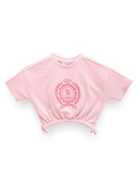 u.s. polo assn. Girls Logo Embroidered Regular Fit Round-Neck T-Shirt-picture-21