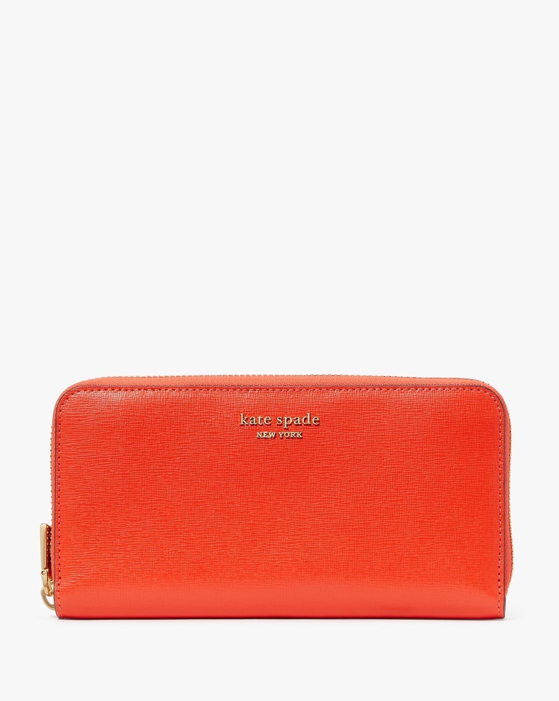 Buy KATE SPADE Morgan Zip-Around Continental Wallet Orange Color