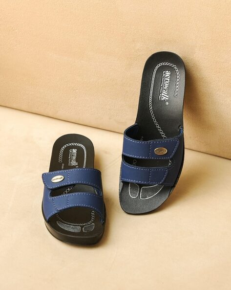 Womens slippers hot sale velcro fastening