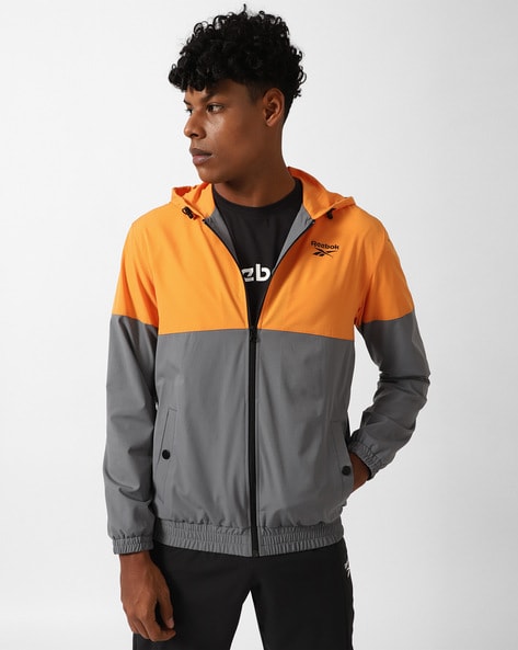 Starter Orange/Gray/Black Fleece Lined hot Unisex Jacket Size Large