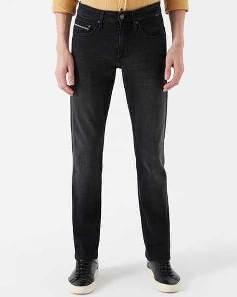 Men Light-Wash Regular Fit Jeans
