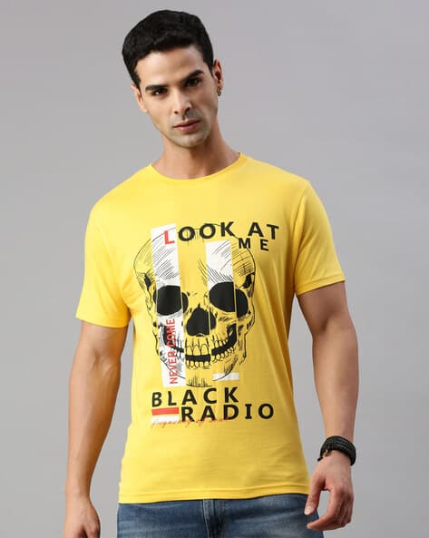 Buy Yellow Tshirts for Men by BLACK RADIO Online