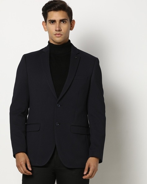 Men Regular Fit Single-Breasted Blazer