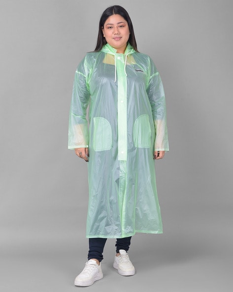 The Clownfish Cindrella Series Women's Waterproof PVC Self Design Long Coat  with Hood - (White) at Rs 599 in Mumbai