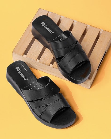 Slippers For Ajio Footwear For Ladies Open-Toe Slip-On Sandals