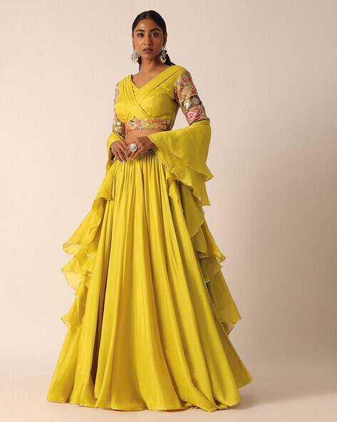 Buy Yellow Lehenga Choli Sets for Women by Kalki Fashion Online | Ajio.com Buy Yellow Lehenga Choli Sets for Women by Kalki Fashion Online | Ajio.com